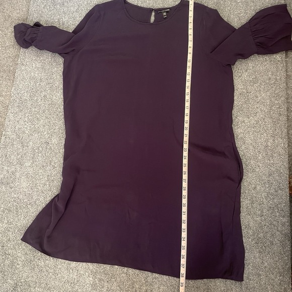 Eileen Fisher Silk Tunic Dress Womens Navy Blue XL Bell Sleeve Minimalist Modest - Picture 9 of 12